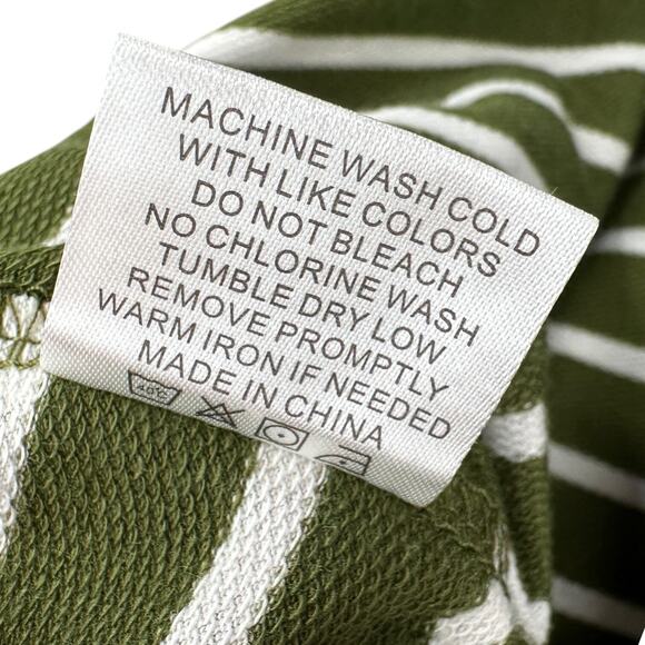 COCO AND MAIN Green White Striped V-Neck Button‎ Down Long Sleeve Cardigan XL - Picture 5 of 7